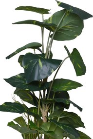 Umelý brečtan v kvetináči POTHOS, plast, výška 85 cm, zelený