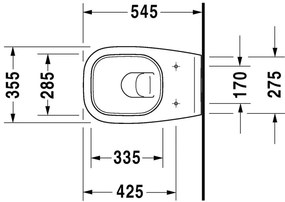 Duravit D-Code - SET Závesné WC + sedátko so sklápacou automatikou, biela 45350900A1