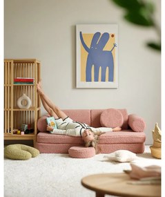 Ružová detská pohovka z textílie buklé 132 cm Settee – Wigiwama