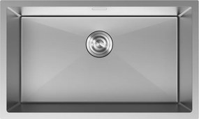 Mexen Trixo, 1-komorový nerezový drez 750 x 440 mm, brúsená oceľ, 6415751000-01
