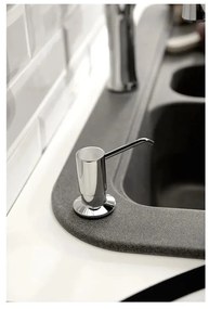 Plastový zápustný dávkovač mydla v zlatej farbe 350 ml – Sapho