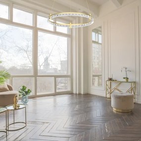 LED Luster na lanku ELEGANCE LED/36W/230V pr. 60 cm zlatá