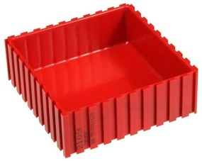 Plastová krabička na náradie 35-100x100 mm, červená