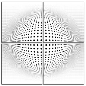 Obraz na plátne - Abstraktná geometrická sfera - štvorec 3218E (60x60 cm)