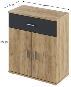Skriňa ADELI typ 2, dub Artisan