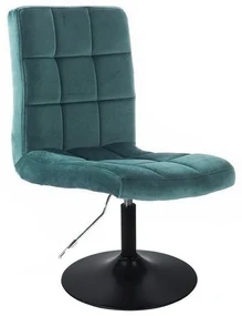 LuxuryForm DESIGN Stolička TOLEDO VELUR na čiernom tanieri - zelená