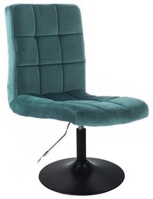 LuxuryForm DESIGN Stolička TOLEDO VELUR na čiernom tanieri - zelená