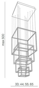 Azzardo AZ3139 - LED Stmievateľný luster na lanku OPERA LED/329W/230V čierna