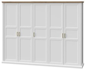Skriňa 5d Tara p5/ta white/pacific walnut