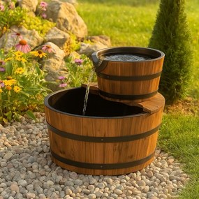 Garthen 633 Záhradná fontána - fontána s dvomi drevenými vedrami