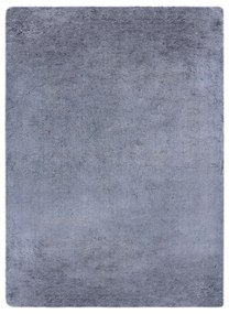 Moderný prateľný koberec LAPIN Shaggy,  čierny/ slonová kosť