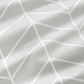 Goldea bavlnené posteľné obliečky - biely a sivý cikcak 150 x 200 a 50 x 60 cm