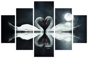 Viacdielny obraz Swan Lake 92 x 56 cm