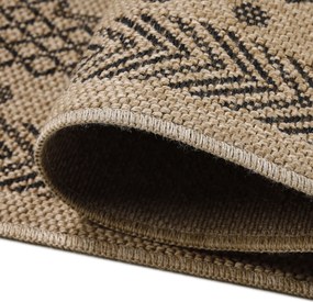 Ayyildiz, Kusový koberec Dhaka 8714 Black, 80x150, hnedá, chodba / predsieň