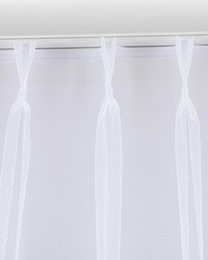 Záclona so systémom FLEX (dvojité spony flex) farba produktu biela látka polopriehľadný, zapletaná, vzorované