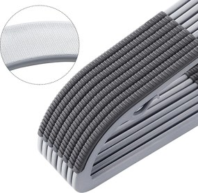 Protišmykové vešiaky na šaty, 30 kusov, sivé