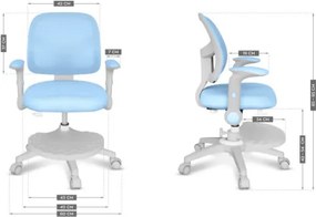 Detská otočná stolička Mark Adler Junior 5.0 Blue