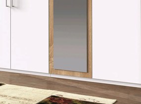 Šatníková skriňa Diver 270 cm, bílá/dub sonoma