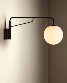 Biele/čierne nástenné svietidlo ø 20 cm Eilo – Kave Home