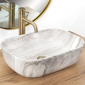 Rea Belinda Ash, umývadlo na dosku 460x330x135 cm, imitácia kameňa matná, REA-U3324