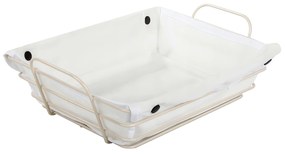 Verk 27209 Košík kovový s odnímateľnou podšívkou 31 x 22 x 16 cm, biela