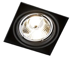 Sada 6 vstavaných bodových svetiel čiernych GU10 AR70 bez rámu - Oneon