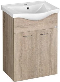 Aqualine Aqualine, KERAMIA FRESH umývadlová skrinka 51,1x74x34cm, dub platin, 50058