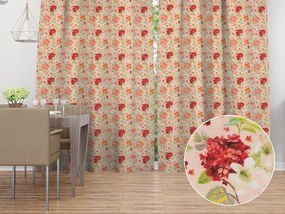 Biante Dekoračný záves PML-091 Hortenzie a ľalie na ružovom 145x190 cm