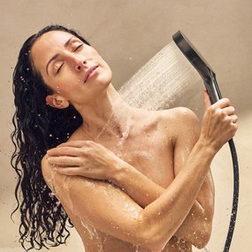 Hansgrohe Designflex, textilná sprchová hadica 1600 mm, kartáčovaný čierny chróm, HAN-28260340