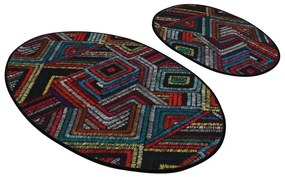 Súprava 2 kusov kúpeľňových predložiek PatchworkLike viacfarebných