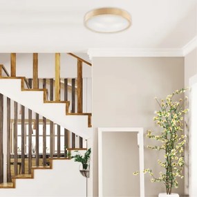 Stropné svietidlo NATURAL 3xE27/60W/230V, pr. 47 cm, borovica