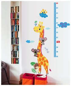 Detská samolepka – meter na dvere/na stenu 60x120 cm Giraffe &amp; Koalas – Ambiance