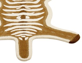 Vlnený detský koberec v tvare antilopy 100 x 160 cm hnedý ZAZA Beliani