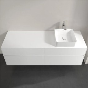 VILLEROY &amp; BOCH Collaro závesná skrinka pod umývadlo na dosku (umývadlo vpravo), 4 zásuvky, 1600 x 500 x 548 mm, Glossy White, C05100DH