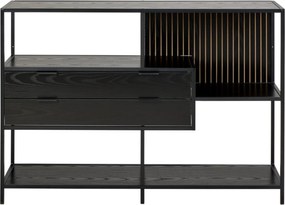 Knihovna Seaford III 114 cm černá