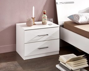 Nočný stolík s 2 zásuvkami Anna, biely
