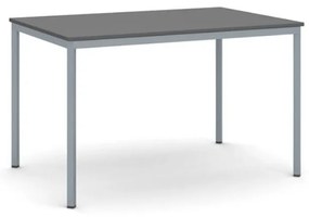 Jedálenský stôl, 1200 x 800 mm, tmavo sivá podnož, grafit