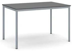 Jedálenský stôl, 1200 x 800 mm, tmavo sivá podnož, grafit