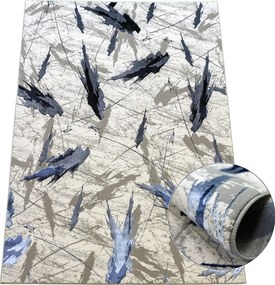 Koberec Allianz 6310 Navy – námornícka modrá a béžová, obdĺžnik Rozmer: 80x150 cm