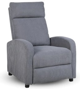 Relaxačné polohovacie TV kreslo SOFI — menčester, sivá