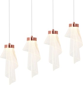 Toolight Toolight, LED závesné svietidlo, 10W, 4000K, 467lm, APP1765-1CP, ružové zlato, OSW-09309