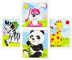 Drevené puzzle 10973 sada 4 kusy