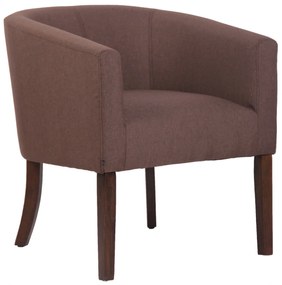 Design-Shop Kreslo Nemea - látka, drevené nohy antik tmavé - Hnedá