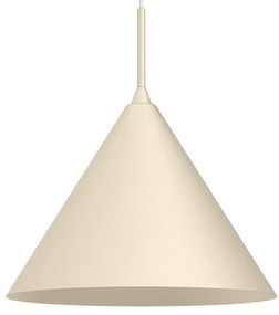 Závesné svietidlo Visby, 1x krémové kovové tienidlo, (fi 32cm), cr