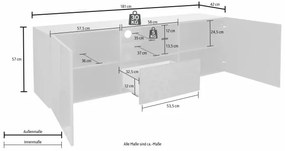 Televízny stolík ARIA dub sonoma