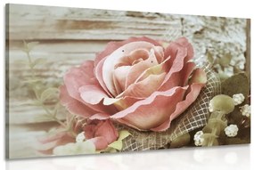 Obraz ružová vintage ruža - 90x60