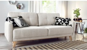 Béžová rozkladacia pohovka Bobochic Paris Balio Enjoy