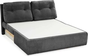 Rozkladacia pohovka Torben, šedá štrukturovaná látka