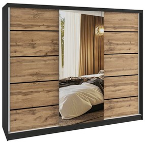 Šatníková skriňa SERENITY 232 cm dub wotan mat MBP SERENITY SZP8/0/B/DW/0/HIAL