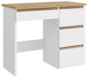 Stôl 75 x 94 x 43 cm, farba biela / dub